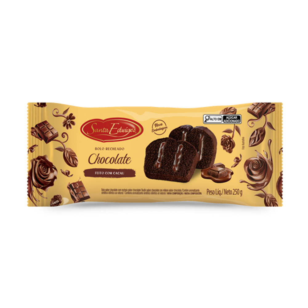 Bolo com Recheio de Chocolate Santa Edwiges 250g