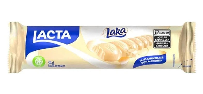 Chocolate Laka Branco Lacta Display - 400g - Extra Festas