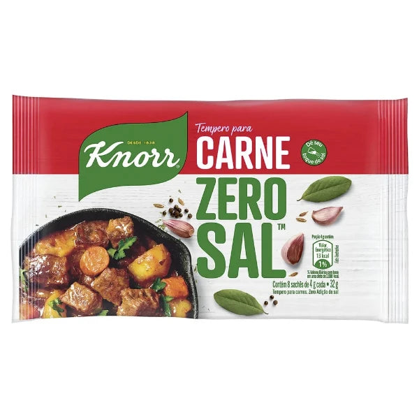 Caldo Carne Zero Sal Knorr 8 sachês 32g