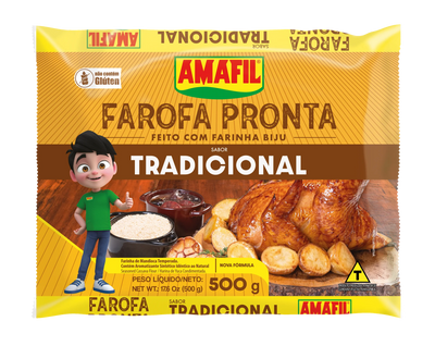 Farofa Pronta Tradicional Amafil 500g